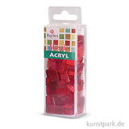 Acryl-Mosaik - Transparent, 1x1 cm, 50 g Einzelfarbe | Klassikrot