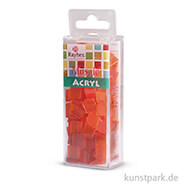 Acryl-Mosaik - Transparent, 1x1 cm, 50 g Einzelfarbe | Orange