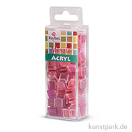 Acryl-Mosaik - Transparent, 1x1 cm, 50 g Einzelfarbe | Rosé