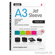 ARTCARE Jet Sleeves, Hüllen für Präsentationsmappen, 5er Set DIN A3