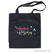 Baumwolltasche, Schwarz, Bedruckt, Design, Pissnelken 
