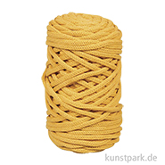 Braidy Recycling Garn, geflochten für Makramee, 250 g 4 mm | Honiggelb