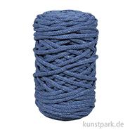 Braidy Recycling Garn, geflochten für Makramee, 250 g 4 mm | Jeansblau