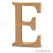 Großbuchstaben aus Holz, 13 cm 2 cm | E