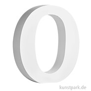 Buchstaben aus MDF Holz, Weiß, Höhe 11 cm, Stärke 2 cm Einzeln | O