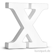 Buchstaben aus MDF, weiß, Höhe 11 cm, Stärke 2 cm Einzeln | X