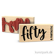 Butterer Stempel - Fifty & Fantastic, 10x5 cm 