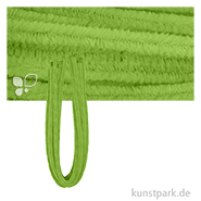 Chenilledraht Pfeifenputzer, Länge 50 cm, Stärke 9 mm, 10 Stück Farbe | Hell Oliv