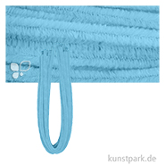Chenilledraht Pfeifenputzer, Länge 50 cm, Stärke 9 mm, 10 Stück Farbe | Hellblau