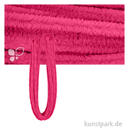 Chenilledraht Pfeifenputzer, Länge 50 cm, Stärke 9 mm, 10 Stück Farbe | Pink