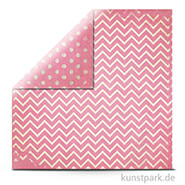 Chevron - Scrapbookingpapier, 190 g 30,5 x 30,5 cm | Pink