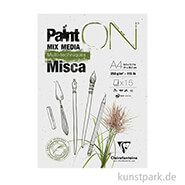 Clairefontaine Paint'ON MISCA Mixed Media Block, 250g, 15 Blatt DIN A4