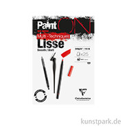Clairefontaine Paint'ON Papier Lisse, Glatt, 250g DIN A5 (25 Blatt)