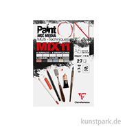 Clairefontaine Paint'ON Papier, Mixed Media, MIX 11, 250g, 27 Blatt DIN A5