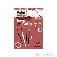Clairefontaine Paint'ON Papier, Terracotta, 250 g, 20 Blatt DIN A5