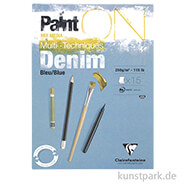 Clairefontaine Paint'ON Papier - Denim, 250g, 15 Blatt DIN A2
