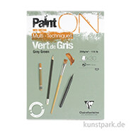 Clairefontaine Paint'ON Papier - Grün-Grau, 250g, 30 Blatt DIN A3