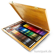 Conte Carres-Kreiden - 84er Sortiment im Bambuskasten 