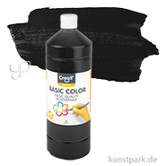 Creall BASIC Gouachefarben 1000 ml Einzelfarbe | 20 Schwarz