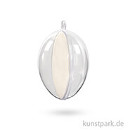 Deko-Ei aus Kunststoff, zweiteilig 6,3 cm - 5 Stück