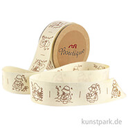 Dekoband - Monatsnamen mit Puppen, 25 mm x 5 m 