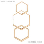 Design Rahmen Sechseck, 3 Stück sortiert 