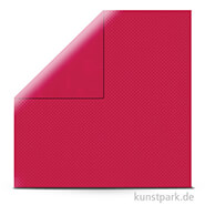 Double Dot - Scrapbookingpapier, 190 g 30,5 x 30,5 cm | Kirschrot