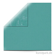 Double Dot - Scrapbookingpapier, 190 g 30,5 x 30,5 cm | Petrol