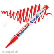 edding 5300 Acrylmarker Fein, 1-2 mm Stift | Verkehrsrot