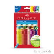 Faber-Castell 48 Colour Grip Buntstift mit Zubehör 