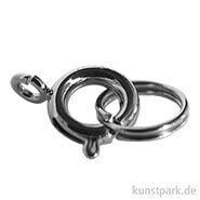 Federringe mit Spaltring, 7 mm, 4 Stück Platin