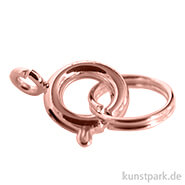 Federringe mit Spaltring, 7 mm, 4 Stück Roségold