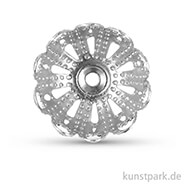 Filigrankappel, 7 mm Durchmesser, 20 Stück Platin