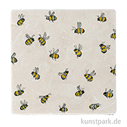 Fliesenuntersetzer - Bienenschwarm, 10 x 10 cm 