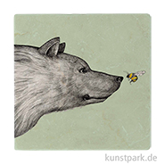 Fliesenuntersetzer - Die Begegnung, 10 x 10 cm 