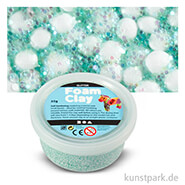 Foam Clay Glitter - Modelliermasse mit kleinen Perlen, 35 g Einzelfarbe | Hellgrün-Glitter
