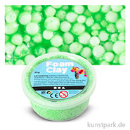 Foam Clay - Modelliermasse mit kleinen Perlen, 35 g Einzelfarbe | Neon-Grün