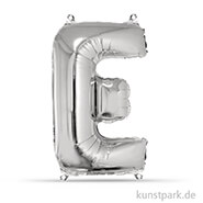 Folienballon Buchstabe - Silber, 40 cm einzel | E