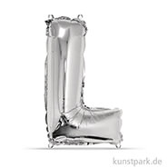 Folienballon Buchstabe - Silber, 40 cm einzel | L