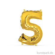 Folienballon Zahl - Gold, 40 cm einzel | 5