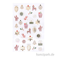 Gelsticker - I love Christmas, Weihnachten Mix 