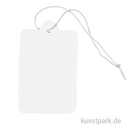 Geschenkanhänger aus starker Pappe - weiß, 100 Stück 25 x 40 mm