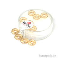Glas Großloch Ringel MAGIC FLAIR - 9x3 mm - 10 Stück Dose | Helltopaz