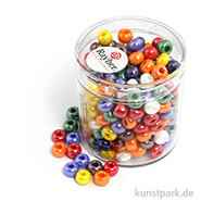Glas-Großlochradl gemischte Farben, opak, 55 g Dose | 6 mm