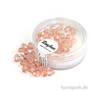 Glas Schliffperle OLIVE irisierend - 6x4 mm - 50 Stück Dose | Rosenquarz