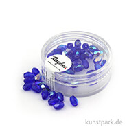 Glas Schliffperle OLIVE irisierend - 6x4 mm - 50 Stück Dose | Saphir