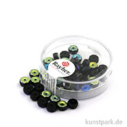 Glas Schliffperle RADL irisierend - 6x3 mm - 40 Stück Dose | Onyx