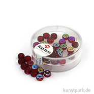 Glas Schliffperle RADL irisierend - 6x3 mm - 40 Stück Dose | Rubin