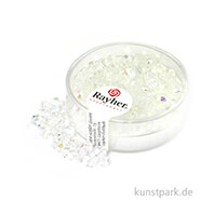 Glas Schliffperlen irisierend - 4 mm - 100 Stück Dose | Bergkristall