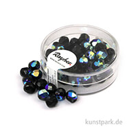 Glas Schliffperlen irisierend - 6 mm - 50 Stück Dose | Onyx